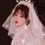 手绘唯美女神婚纱头像图片